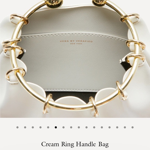 Vera by Verafied Cream Ring Handle Bag - Picture 4 of 10
